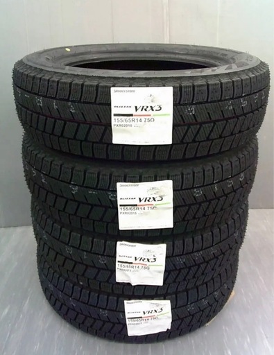 25年製！正規品！送155/65R14ブリヂストンVRX3 スタッドレス4本新品
