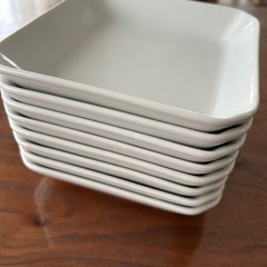 ①　スクエア　取り皿、8枚セット　の画像