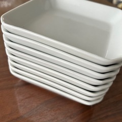 ①　スクエア　取り皿、8枚セット　の画像