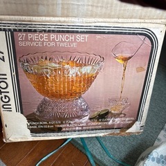 フルーツポンチ用ガラスボウル&グラスセットの画像