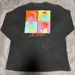 left alone ピザプリント　柄　ロンT カジュアル 長袖 トップスの画像