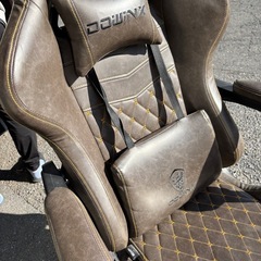 ゲームチェア DOWINX ブラウン の画像