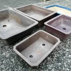 植木鉢　角浅鉢の画像