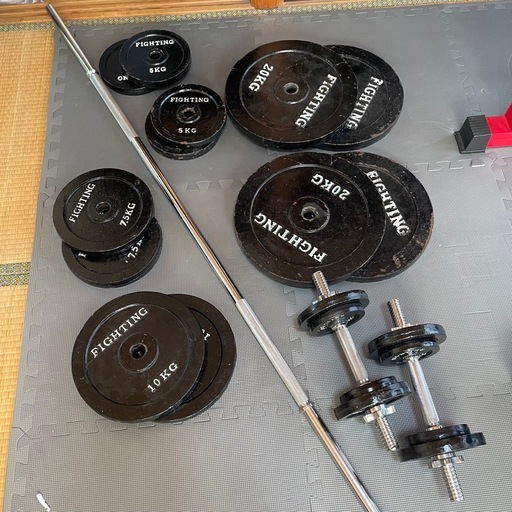 ダンベルプレートセット計150kg＋おまけ (みきまさ) 竜ヶ崎の