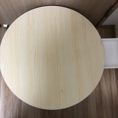 極美品　引き出し付き　木目調折りたたみテーブルの画像