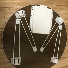 極美品　引き出し付き　木目調折りたたみテーブルの画像