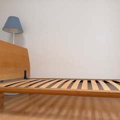 【無印】シングルベッドフレームオーク材-ベッドフレーム付の画像