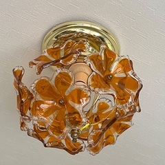 天井シーリング　照明器具　キシマ製「ブーケ」アンバー色　KISHIMA　BOUQUET 　玄関・トイレ・廊下等に！の画像