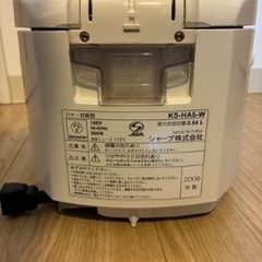 SHARP　炊飯器　３合の画像