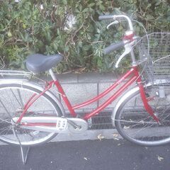 整備済み中古自転車　26インチ　税別￥7.980-　軽快車　赤1124の画像