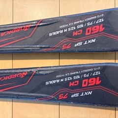 Nordica スキー板 160cm Lekiストック セット 収納付きの画像