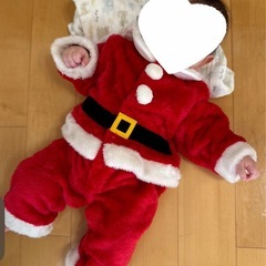 サンタ ロンパース　70〜80cmの画像