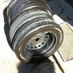 タイヤ＆スチールホイール4本セットの画像