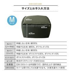 EMOOR ビーズクッション グレーMサイズの画像