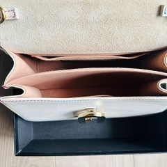 FURLA フルラ ハンドバッグ ホワイト×クリアピンク ハンドル レディースの画像