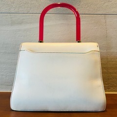 FURLA フルラ ハンドバッグ ホワイト×クリアピンク ハンドル レディースの画像