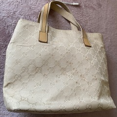 グッチ　トートバッグ　キャンバス生地の画像