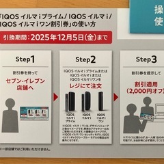 IQOSイルマiプライム／イルマi／イルマiワン 2,000円割引券の画像