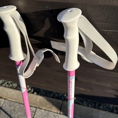 スキーストック　ピンク　女の子の画像