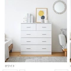 LOWYA ホワイトチェストの画像