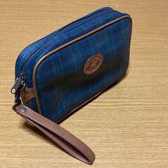 【レトロ/長期保管品/お引取り限定】■メンズセカンドバック　POLO CLUB■モスグリーン■の画像