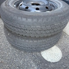 鉄チン　タイヤ　ホイール　145/80 12Rの画像