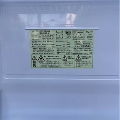 (運搬費込)(即日、深夜ok)SHARP 137L 2018年製の画像