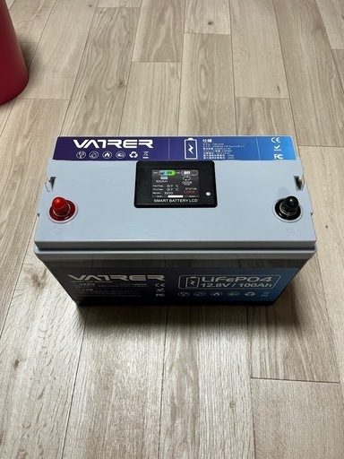 【美品】LiFePO4 12V 100Ah リン酸鉄バッテリー／充電8回／APP＆LCD搭載／高槻市受け渡し
