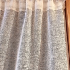 麻風レースカーテン　2枚セットの画像