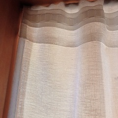 麻風レースカーテン　2枚セットの画像