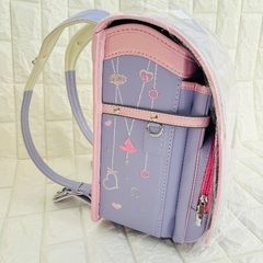 新品❤️ランドセル 女の子 紫 ピンク 刺繍 ハート 可愛いの画像