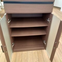 ★リユースのサカイつくば店★TK7423 ニトリ レンジ台 ブラウン H90×D40×W60 クリーニング済みの画像