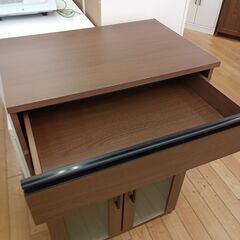 ★リユースのサカイつくば店★TK7423 ニトリ レンジ台 ブラウン H90×D40×W60 クリーニング済みの画像