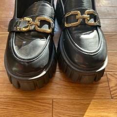 【タイムセール】shein ローファー 革靴 厚底 レディース メンズの画像