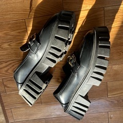 【タイムセール】shein ローファー 革靴 厚底 レディース メンズの画像