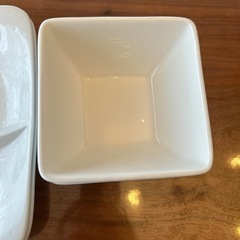 ④ スクエア　ご飯プレート　サラダ、小鉢セット　4枚セットの画像