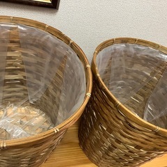 大きな観葉植物🪴の鉢のカバー籠の画像