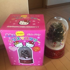 希少品！！ハローキティ 雪降るファイバー クリスマスツリーの画像