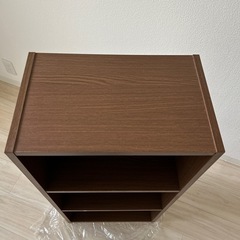 3段　カラーボックス　ウォルナット　無料
の画像