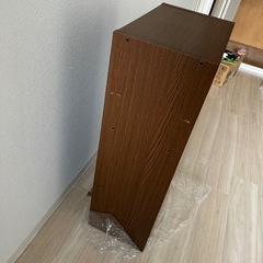 3段　カラーボックス　ウォルナット　無料
の画像