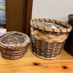 植木鉢🪴の鉢カバー　籠の画像