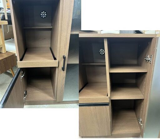 ニトリ レンジ台(フォルムN RE9060G MBR）ミドルブラウン キッチン収納 レンジボード ☆札幌市 白石店