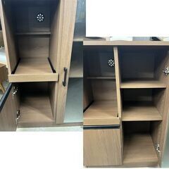 ニトリ レンジ台(フォルムN RE9060G MBR）ミドルブラウン キッチン収納 レンジボード ☆札幌市 白石店の画像