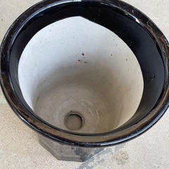 【中古】陶器の鉢(黒7号)の画像