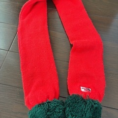 ミキハウス　子供　マフラー　赤の画像