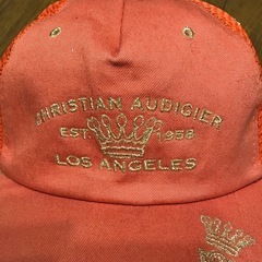激レア クリスチャンオードジェー エドハーディ メッシュキャップ オレンジ 当時モノの画像
