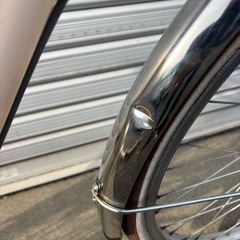 【整備士による点検済み】　☆前後中古タイヤ☆   　24インチ　LEDオートライト Jr.シティーサイクル　防犯登録料込価格︎‼︎の画像