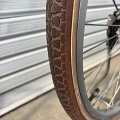 【整備士による点検済み】　☆前後中古タイヤ☆   　24インチ　LEDオートライト Jr.シティーサイクル　防犯登録料込価格︎‼︎の画像