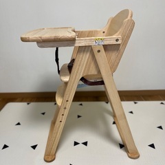 KATOJI カトージ　木製 ハイチェア ベビーチェア  安全ベルト付きの画像