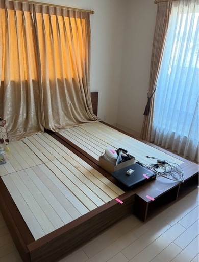 無料【引き取りに来ていただける方】無印良品のシングルベッド2台